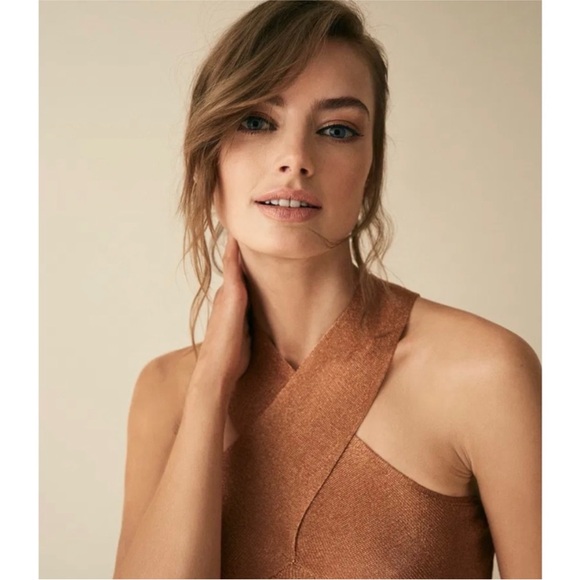 Reiss Copper Knit Fabric - Picture 2 of 12